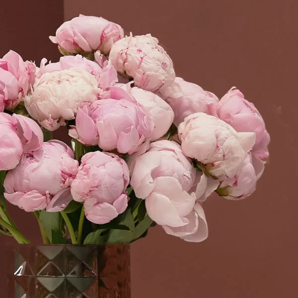 PEONY GALORE ON GLASSVASE 1 1