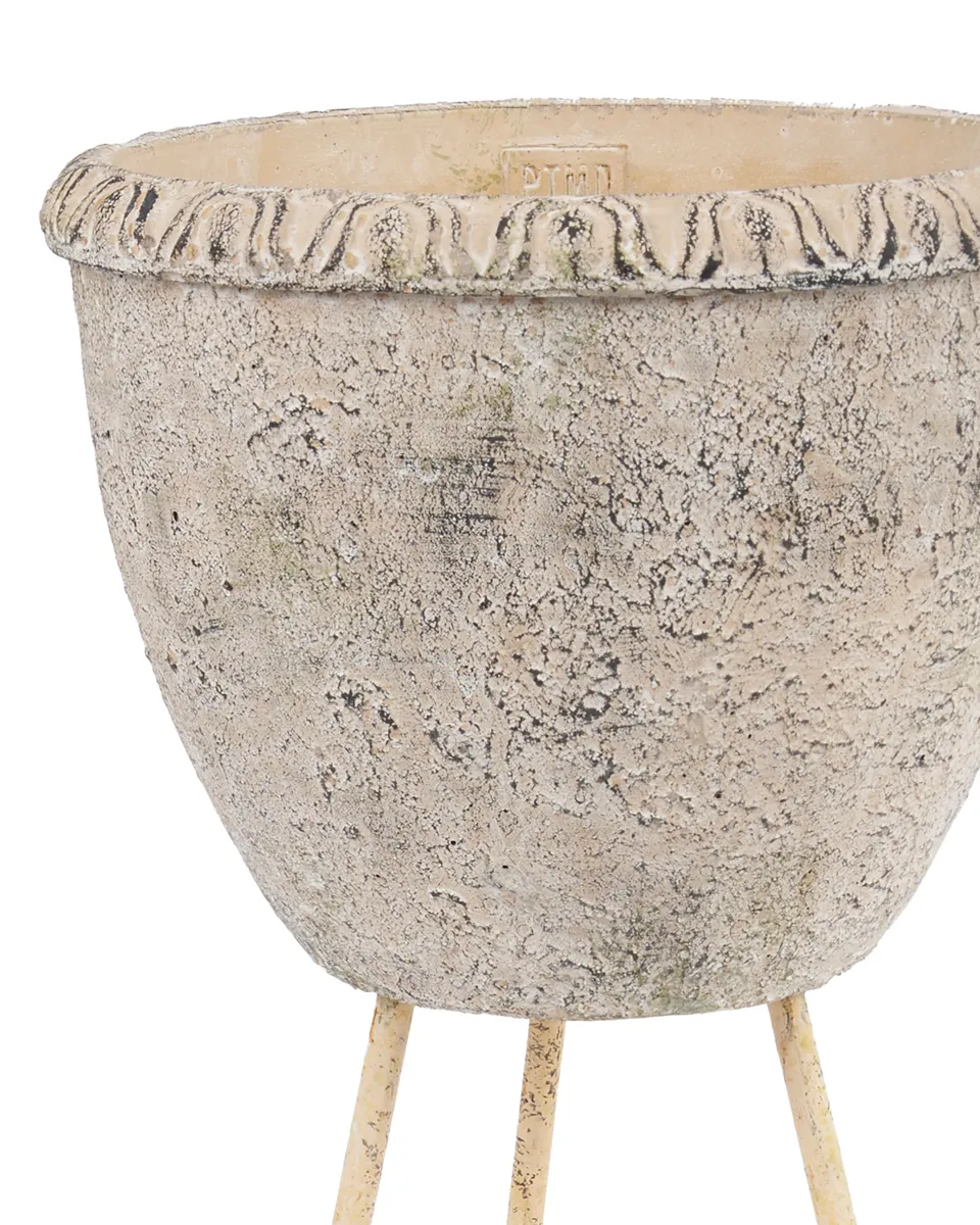 PUCK CREAM CEMENT PLANTER METAL BASE S 692319 36.5X25CM copy detailed PUCK CREAM CEMENT PLANTER METAL BASE S 692319 36.5X25CM copy detailed