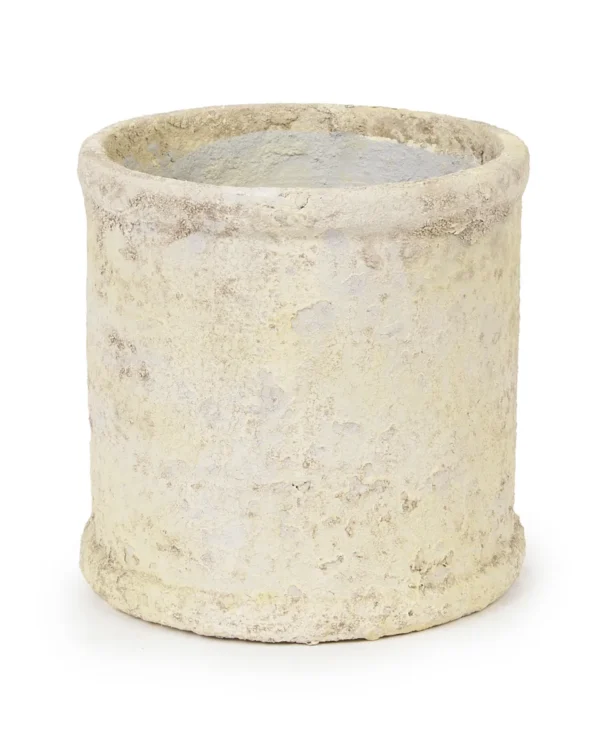 Solange Cream Ceramic Round Pot S 682279