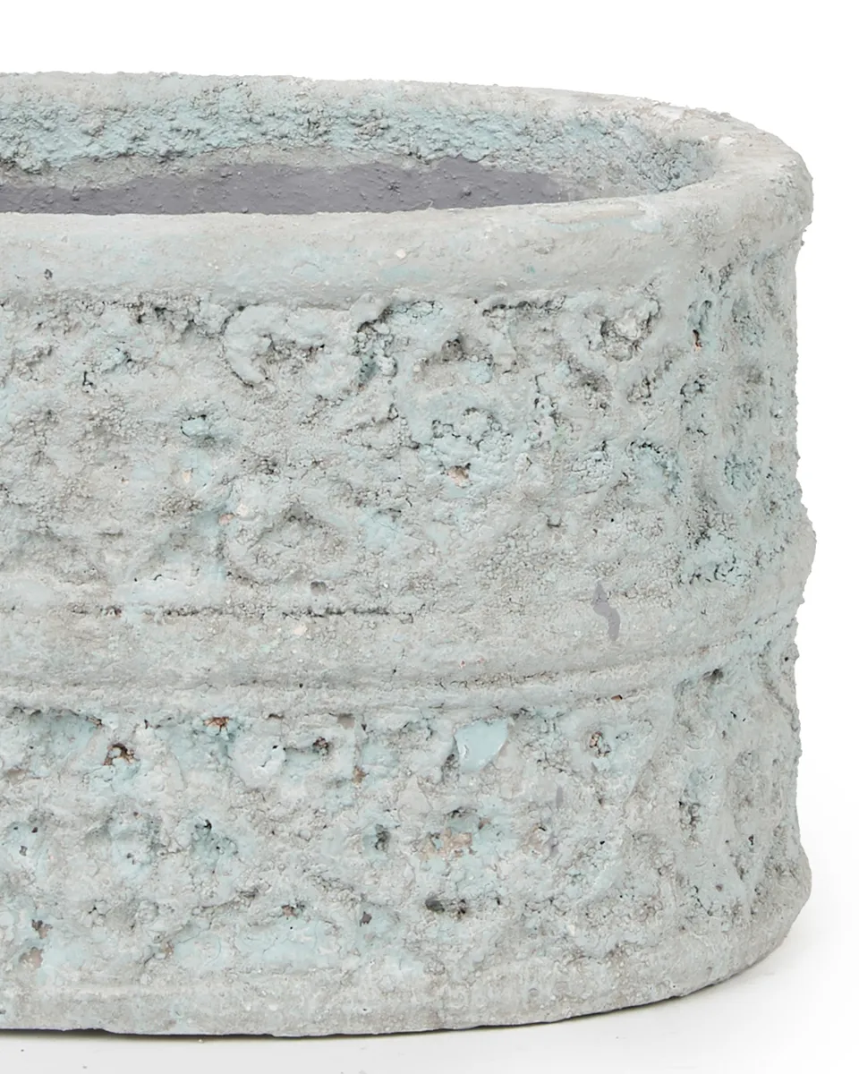 Vendra Grey Ceramic Pot Antique Pattern Oval M 687641 copy detailed Vendra Grey Ceramic Pot Antique Pattern Oval M 687641 copy detailed