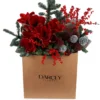 Velvet RadianceNEW BOUQUET 8 PAPERBAG SUPERB NEW VASE ARRANGEMENT FRONT