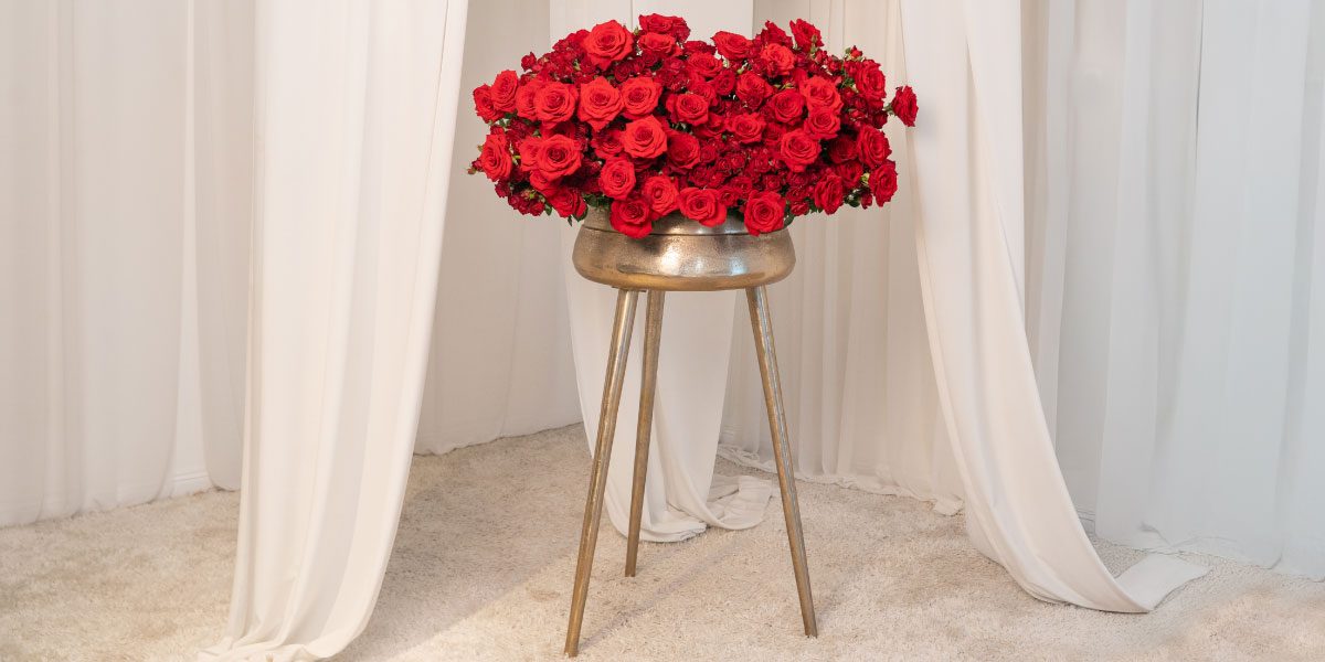 tall vase arrangement